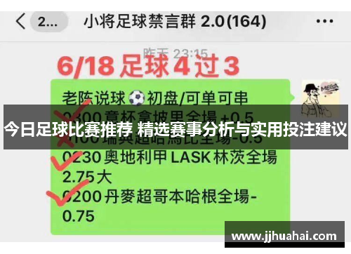 今日足球比赛推荐 精选赛事分析与实用投注建议